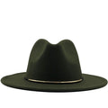 LUDWIG Men's Felt Fedora Hat in Green