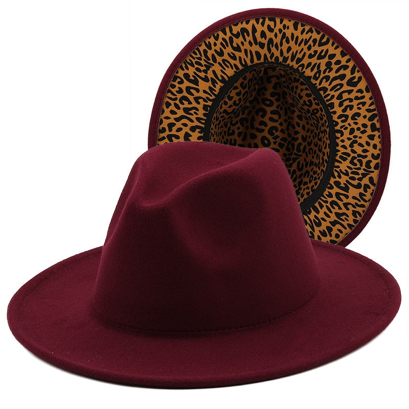 ELENI Fedora Hat in Wine Red