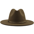 LUDWIG Men's Felt Fedora Hat in Light Brown