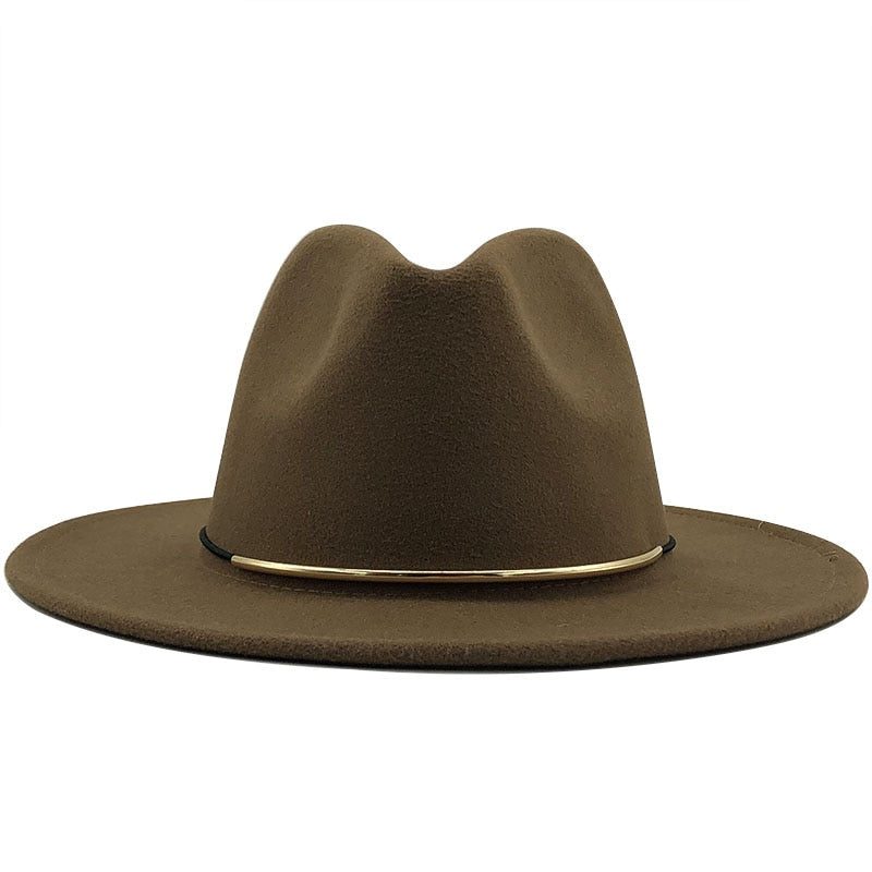 LUDWIG Men's Felt Fedora Hat in Light Brown