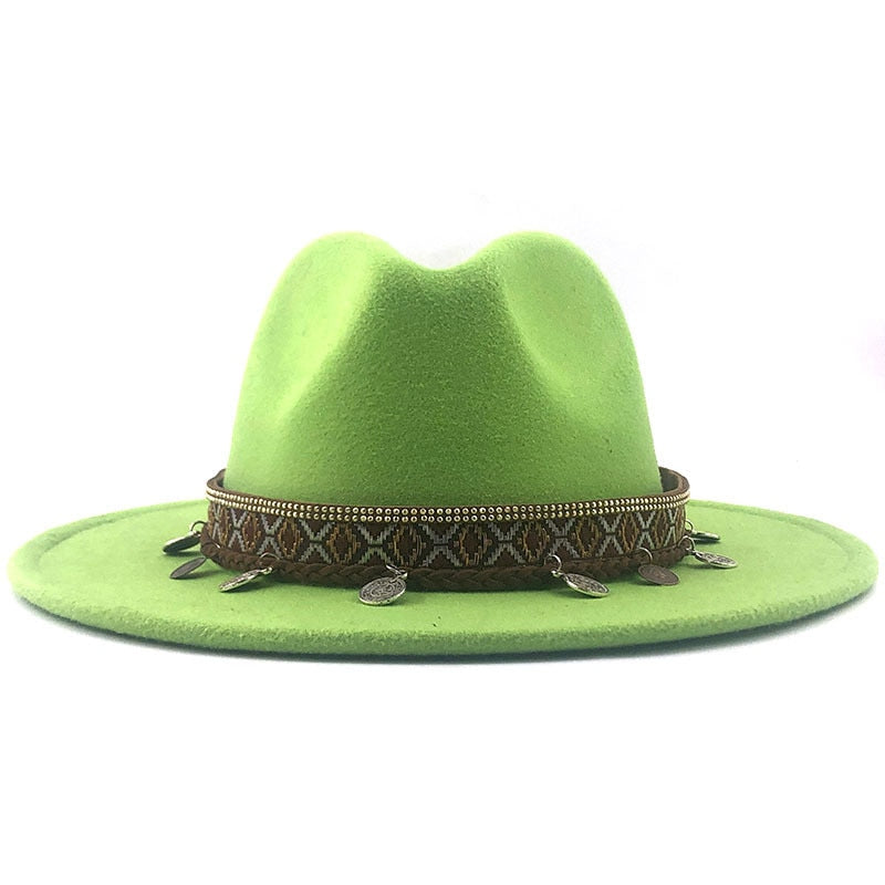 MAEVELY Fedora Hat in Green