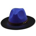 ELSHA Fedora Hat in Blue/Black