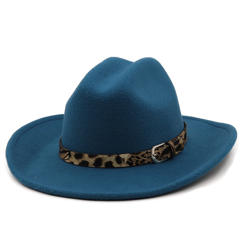 AYLA Fedora Hat in Deep Lake Blue