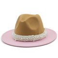 KAYLA Pearl Hat in Khaki/Pink