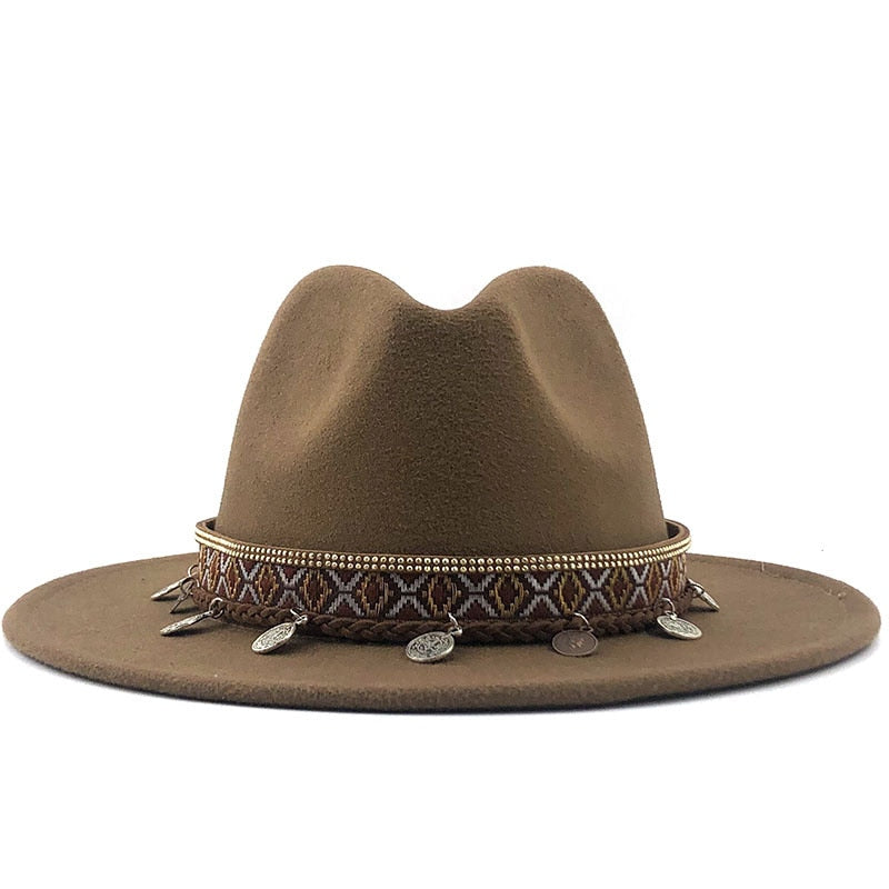 MAEVELY Fedora Hat in Khaki