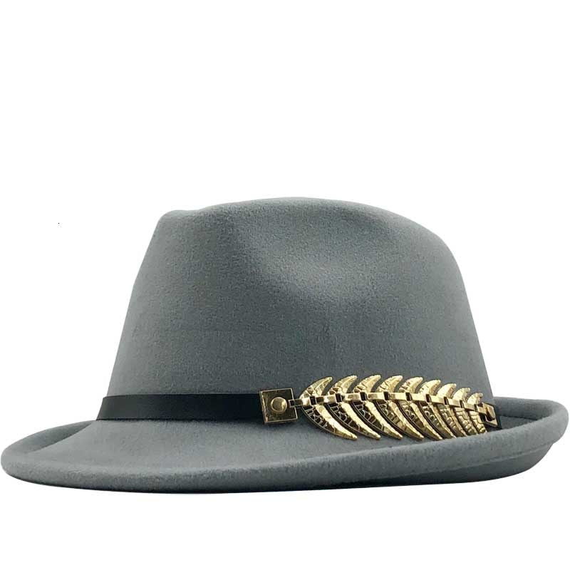 WILLIAM Men's Felt Trilby Hat in Light Grey