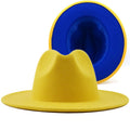 ADELINE Fedora Hat in Yellow/Blue