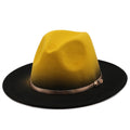 OSCAR Men's Felt Fedora Hat in Mustard