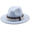 DAVINA Fedora Hat in Light Grey