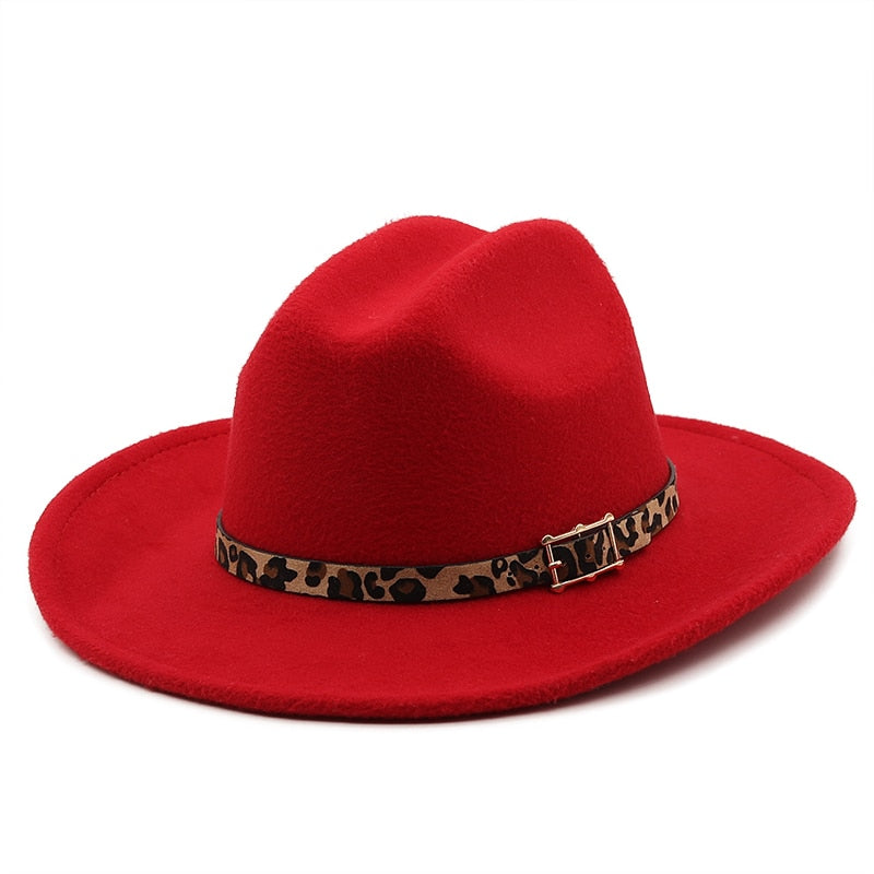 TENILLE Fedora Hat in Red