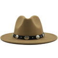 FERDINAND Men's Felt Fedora Hat in Light Khaki