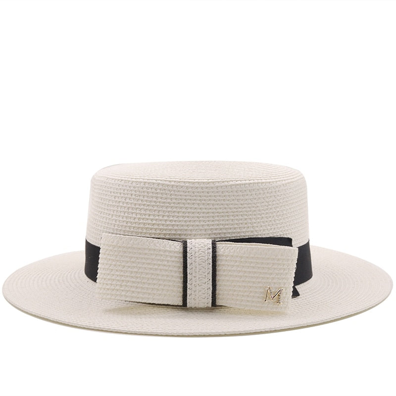 RENATA Straw Boater Hat