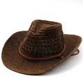 SIGISMUND Men's Straw Cowboy Hat in Brown