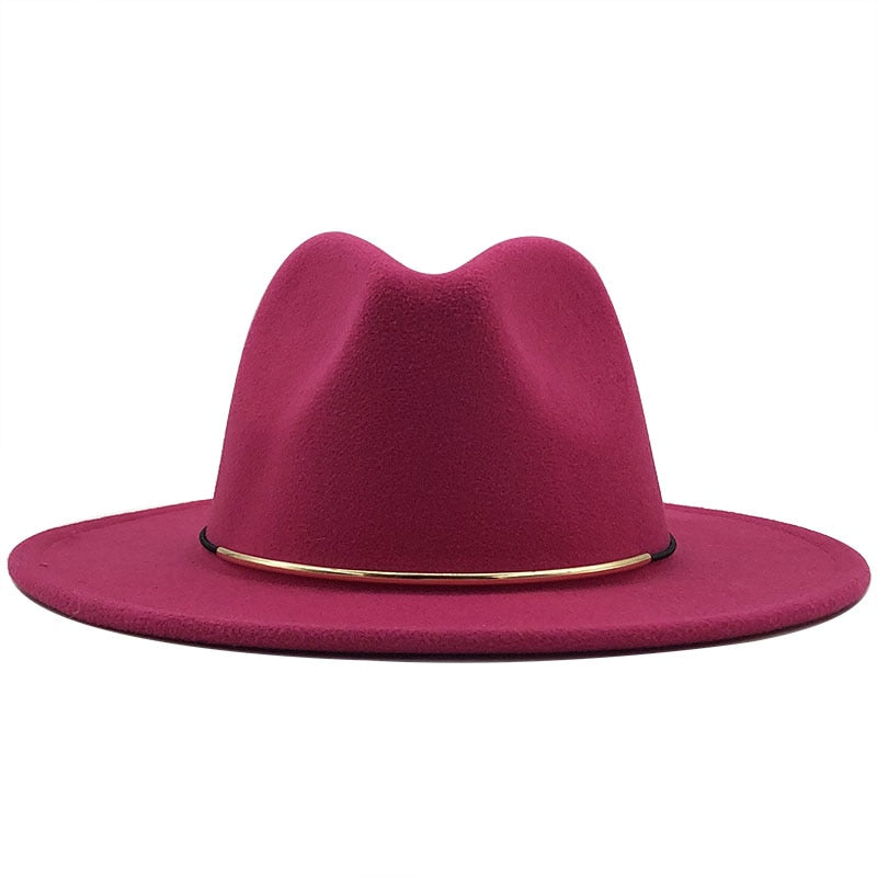 LUDWIG Men's Felt Fedora Hat in Rose