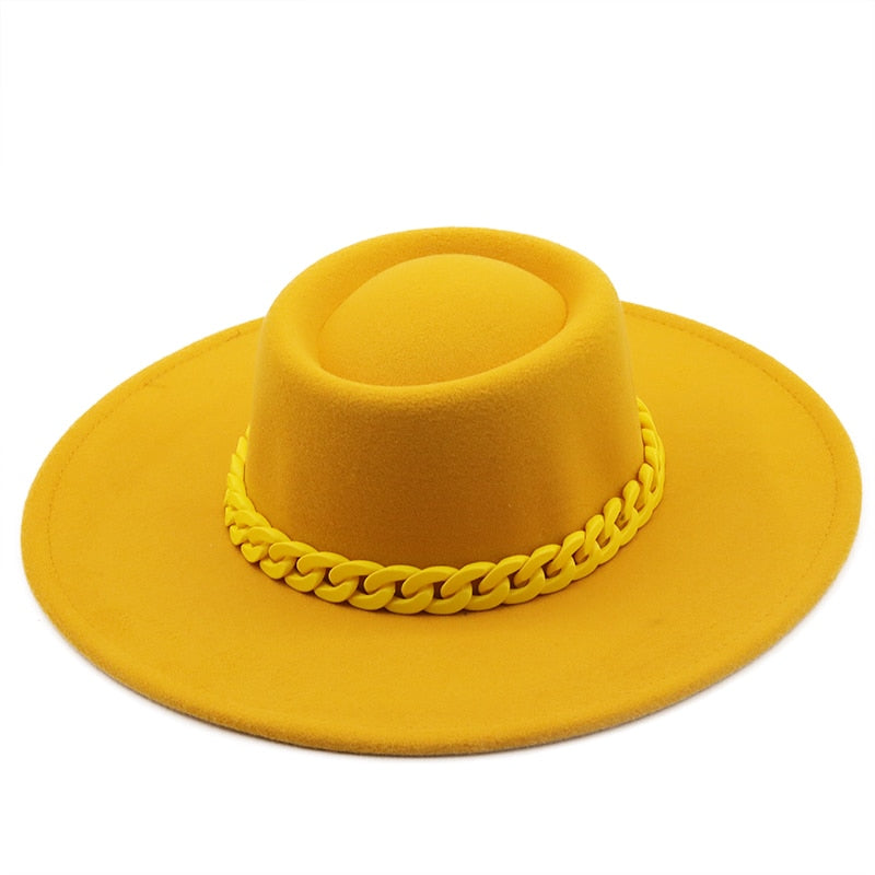 REENA Fedora Hat in Yellow