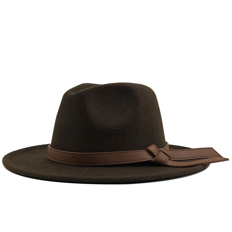 LOUIS Men's Felt Fedora Hat in Khaki