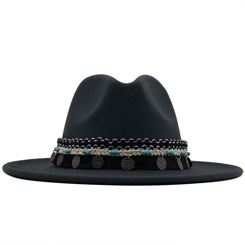 ALAIA Fedora Hat in Deep Grey