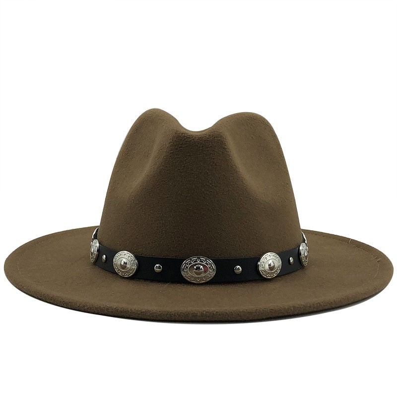 FERDINAND Men's Felt Fedora Hat in Khaki