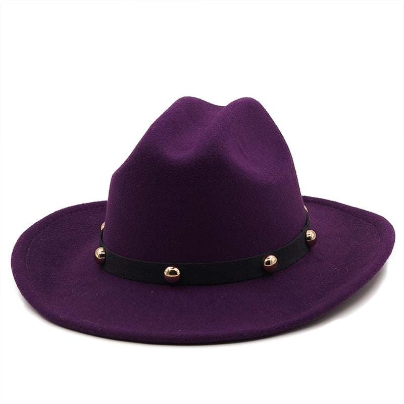 YAHARA Fedora Hat in Purple