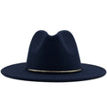 LUDWIG Men's Felt Fedora Hat in Navy