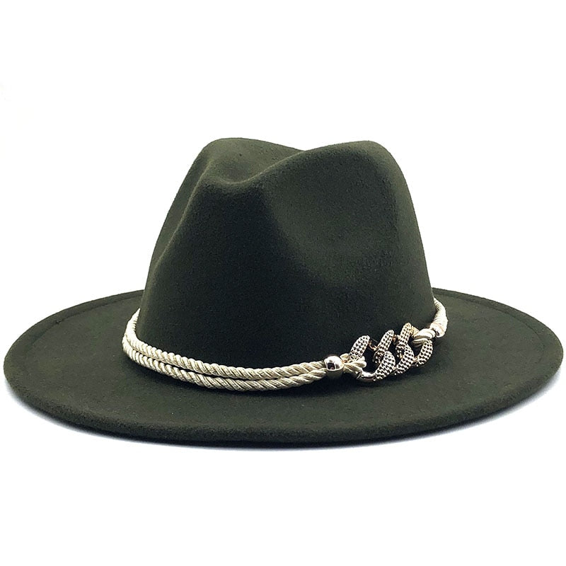 MERCELLA Fedora Hat in Army Green
