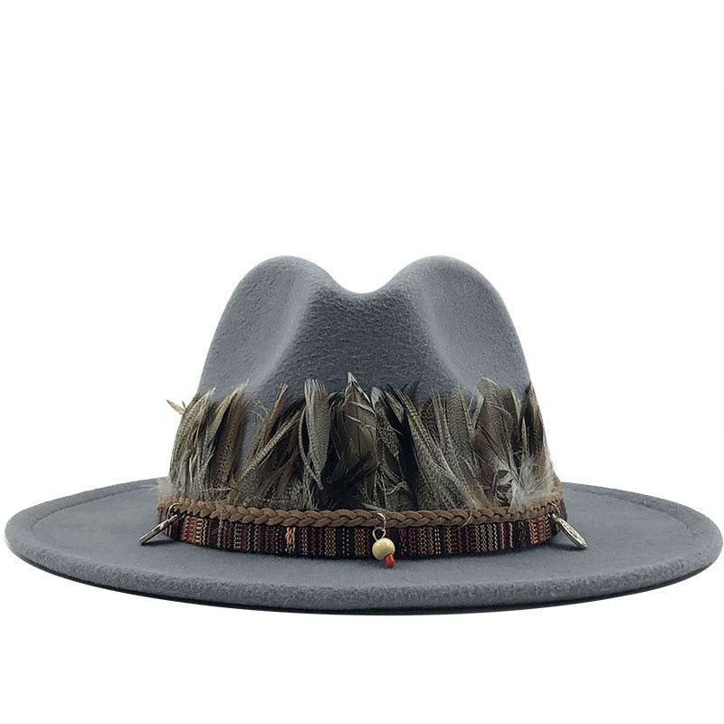 RUBY Fedora Hat in Light Grey