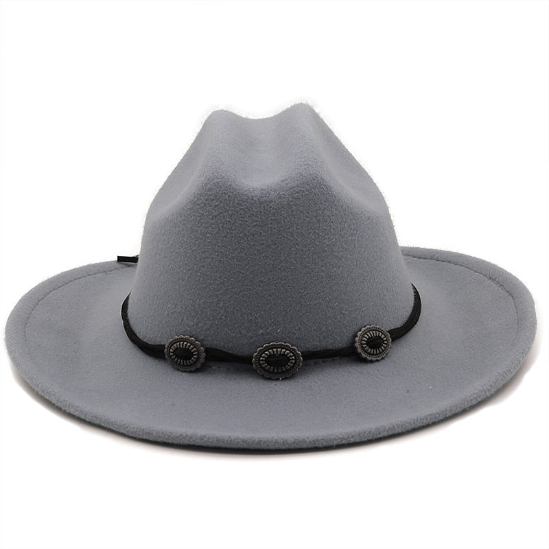 GEORGE Men's Felt Fedora Hat in Grey
