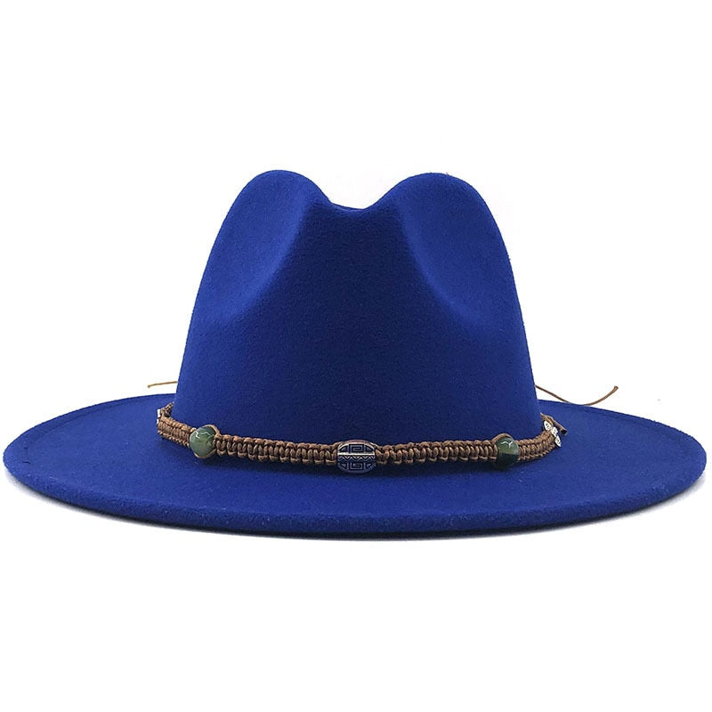 MAXIMILIAN Men's Felt Fedora Hat in Blue