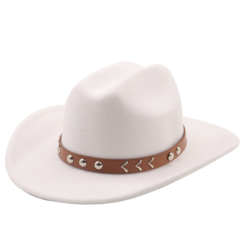 MAGNUS Men's Felt Cowboy Hat in White
