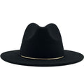 LUDWIG Men's Felt Fedora Hat in Black