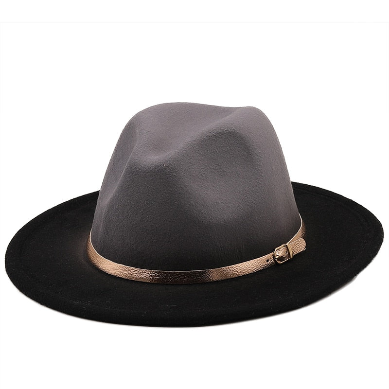 OSCAR Men's Felt Fedora Hat in Gray