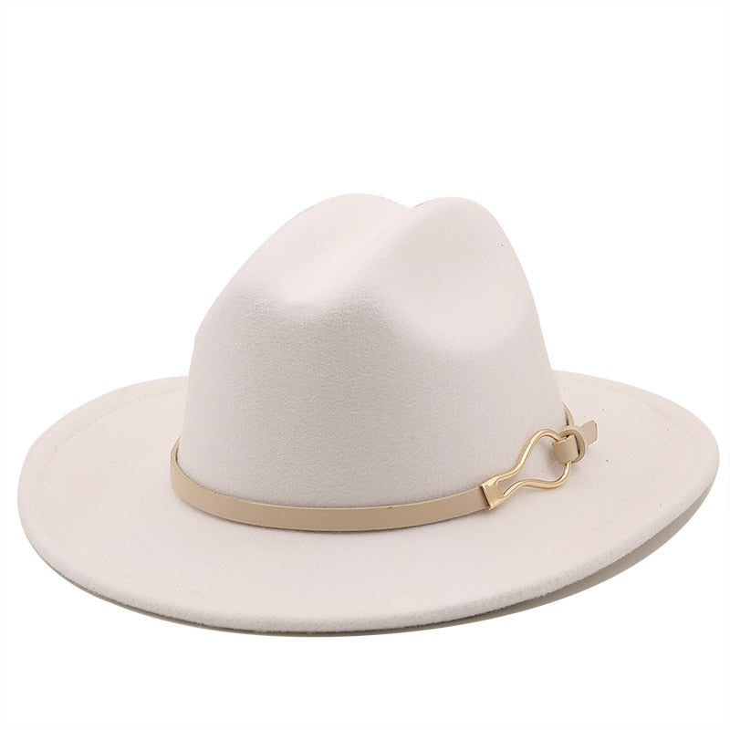 EDMUND Men's Felt Fedora Hat in White