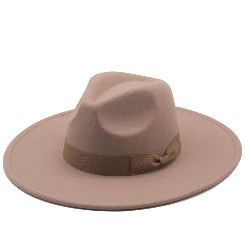 CHARLES Men's Felt Fedora Hat in Khaki