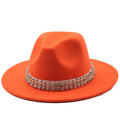 ROSAL Fedora Hat in Orange