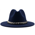 ARIELLA Fedora Hat in Navy