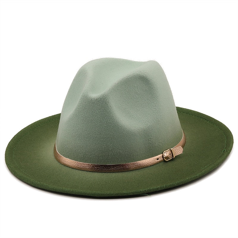 OSCAR Men's Felt Fedora Hat in Olive