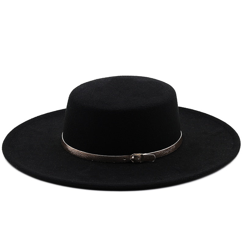 YUVELLA Fedora Hat in Black