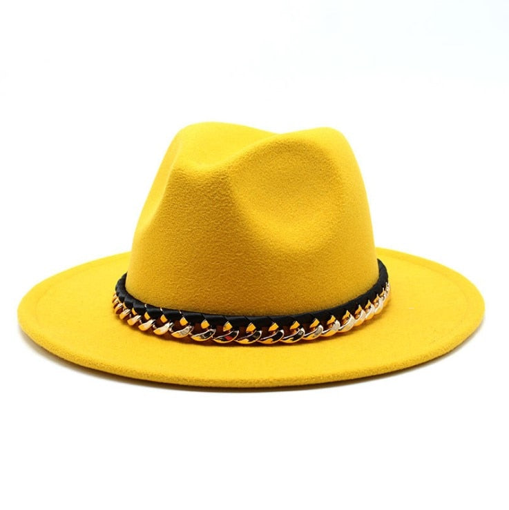 ARIELLA Fedora Hat in Yellow