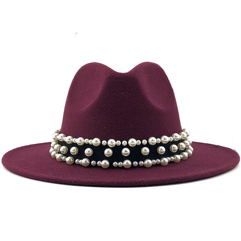 RAYNE Fedora Hat in Wine