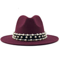 RAYNE Fedora Hat in Wine