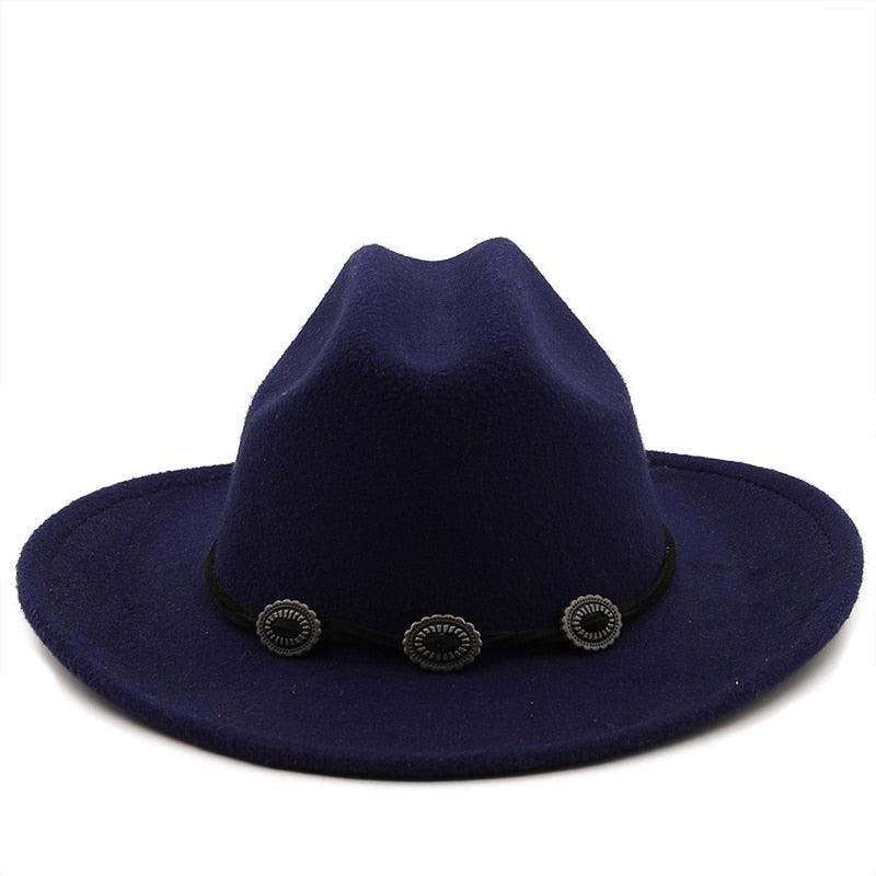 GEORGE Men's Felt Fedora Hat in Navy