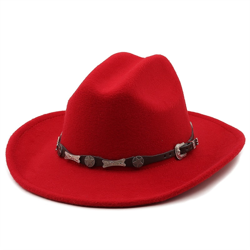 FRANCIS Men's Felt Fedora Hat in Red