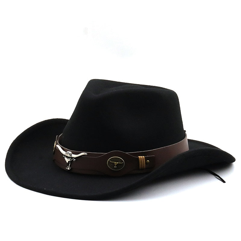 EDWIN Men's Felt Cowboy Hat in Black