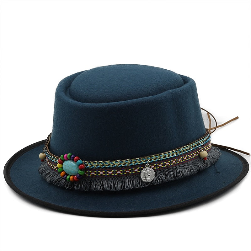IRINA Fedora Hat in Blue