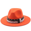 DAVINA Fedora Hat in Orange