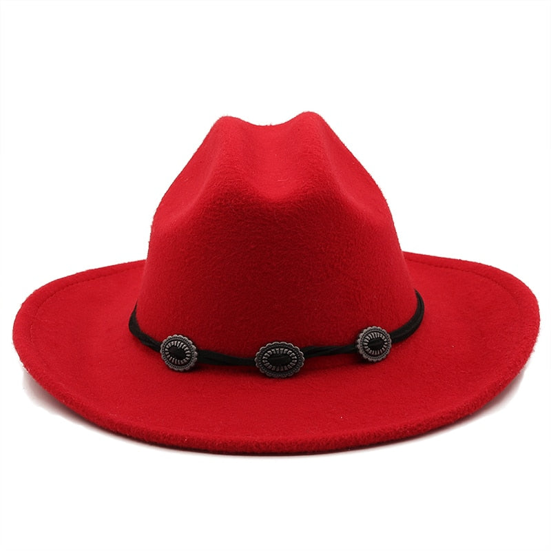 GEORGE Men's Felt Fedora Hat in Red