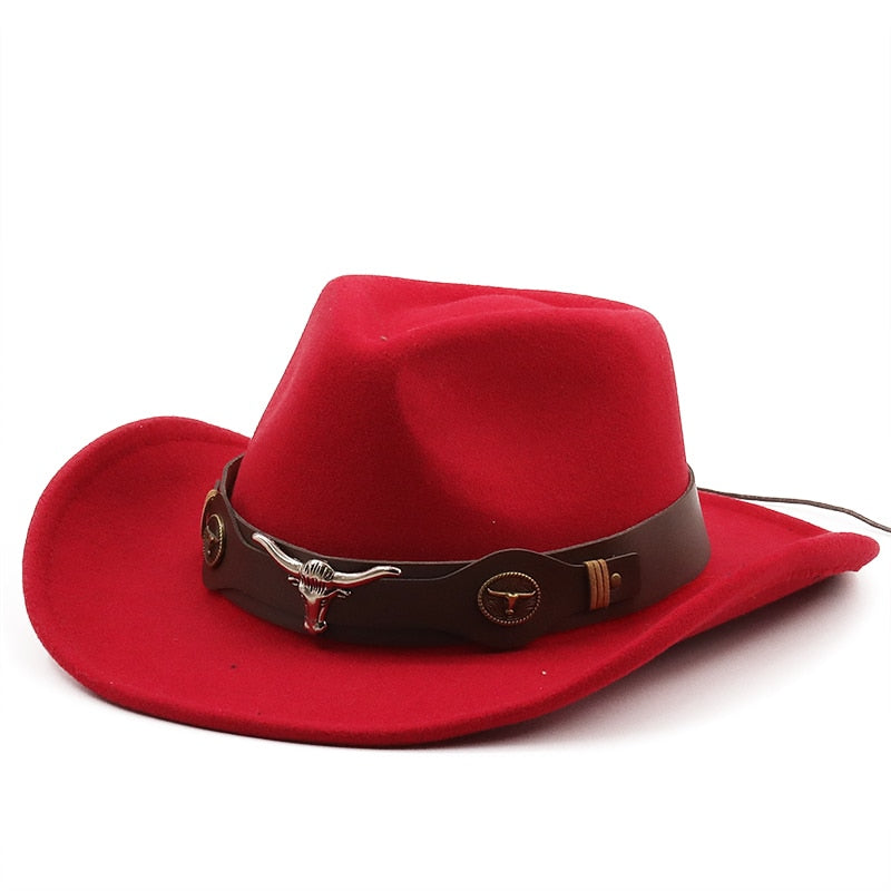 EDWIN Men's Felt Cowboy Hat in Red