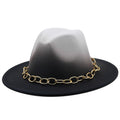 HADEN Fedora Hat in White/Black