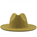 FREDERICK Men's Felt Fedora Hat in Yellow