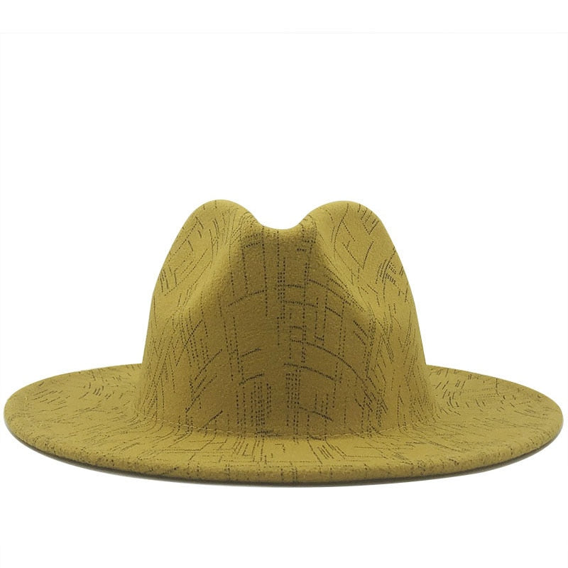 FREDERICK Men's Felt Fedora Hat in Yellow